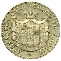 1 Thaler - Alexander Charles Ausbeute, Marriage