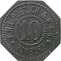 10 Pfennig - Hamburg F.W.L. Poetsch G.M.B.H.