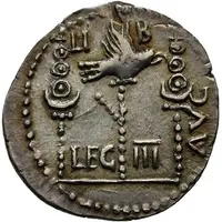 Denarius LIB AVG LEG III, Victory