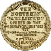 Medalet Northern Irish Parliament, gilt, 23mm