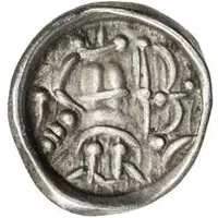 1 Obol Antiochos imitation, Samarqand, stylized archer, bow to the right