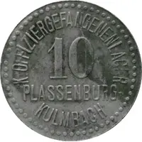 10 Pfennig - Plassenburg-Kulmbach K. Offiziergefangenenlager