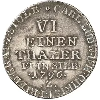 ⅙ Thaler - Charles Louis and Henry Christian Frederick Ausbeute