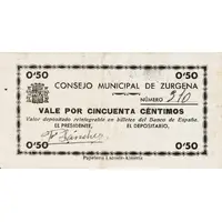 50 Céntimos Zurgena