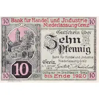 10 Pfennig Bank für Handel und Industrie