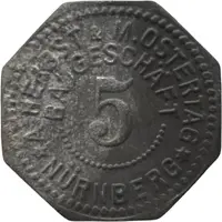 5 Pfennig - Nürnberg A. Herbst and M. Ostertag Baugeschäft