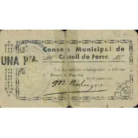 1 Peseta Castell de Ferro