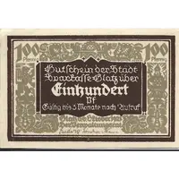 100 Pfennig Städtische Sparkasse