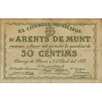 50 Céntimos Arenys de Munt