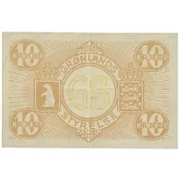 10 Kroner Grønlands Styrelse. Type II: No pattern outside frame