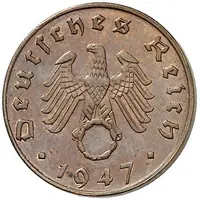 5 Reichspfennig Allied Occupation - Pattern