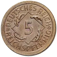 5 Reichspfennig Allied Occupation - Pattern