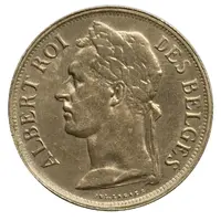 1 Franc - Albert I Aluminium bronze pattern, French text