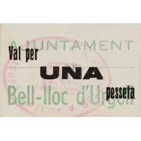 1 Peseta Bell-lloc d'Urgell