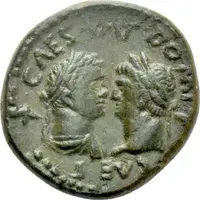 Æ23 - Titus and Domitian OL IVL AVG CASSANDRENS, Cassandrea
