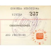 200 Pesetas Tivissa