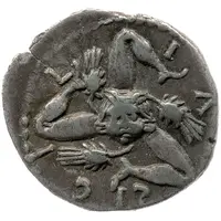 Denarius SICILIA, Medusa, Carthage