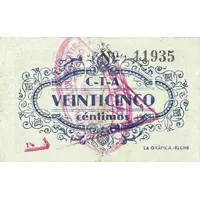 25 Céntimos Crevillente, Cooperativas Textil y Alpargatera