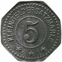 5 Pfennig - Regen Josef Schrank Goldwaren and Uhrengeschäft