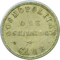 Token - Wanganui Cosmopolitan Club 1/- Die I Club Check