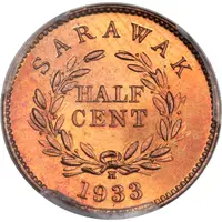 1/2 Cent - Charles V. Brooke Rajah