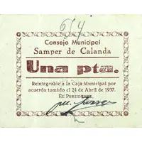 1 Peseta Samper de Calanda