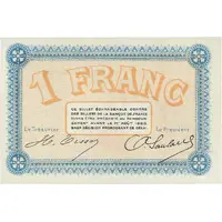 1 franc - Chambre de Commerce de Besançon et du Doubs [25] fond beige rosé