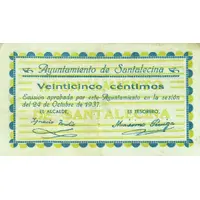 25 Céntimos Santalecina