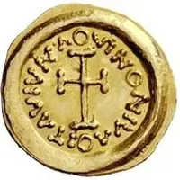 1 Tremissis In the name of Maurice Tiberius, Clean bust with lined body