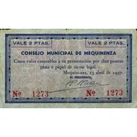 2 Pesetas Mequinenza