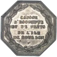 Jeton de la Caisse d'escompte et de prêts de l'île Bourbon