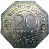 20 Pfennig - Weisser Turm Nürnberg-Fürth