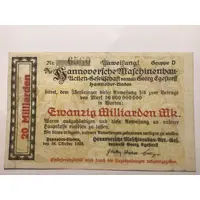 20 000 000 000 Mark Hannoversche Maschinenbau-AG