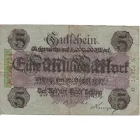 1 000 000 Mark overprint on 5 Mark