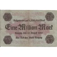 1 000 000 Mark overprint on 5 Mark