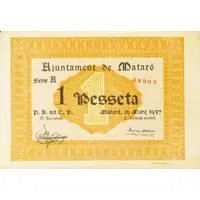 1 Peseta Mataró