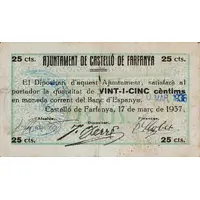 25 Céntimos Castelló de Farfanya