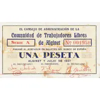 1 Peseta Alginet