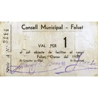 1 Peseta Falset