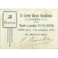 2 Pesetas Forcall