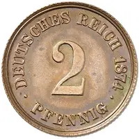 2 Pfennig - Wilhelm I Pattern