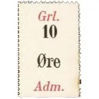 10 Øre Grønlands Administration, overprint