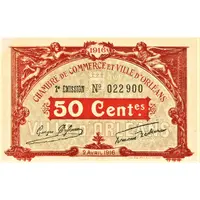 50 Centimes - Chambre de Commerce et Ville d'Orléans 45