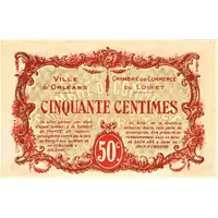 50 Centimes - Chambre de Commerce et Ville d'Orléans 45