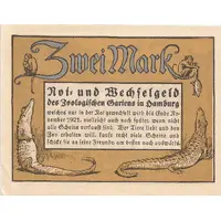 2 Mark Zoologischer Garten, imprint on reverse
