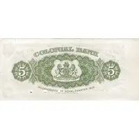 5 Dollars Colonial Bank