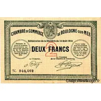 2 francs - Chambre de Commerce de Boulogne-sur-Mer [62]