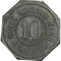 10 Pfennig - Nürnberg Hotel Weisser Hahn