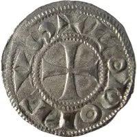 Denier with crescent - Immobilization of Louis IV