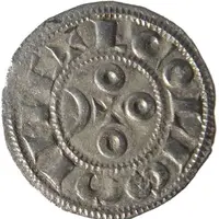 Denier with crescent - Immobilization of Louis IV